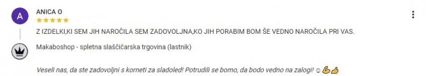 Še eno odlično mnenne o trgovini za gostince Makaboshop