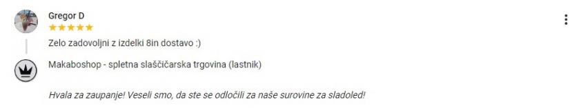 Ocena spletne trgovine Makaboshop
