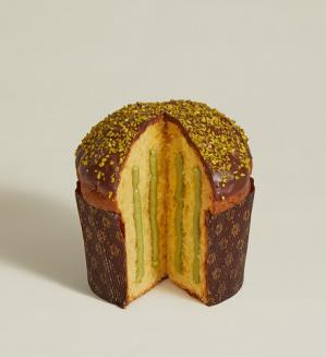 Panettone s pistacijo in giandujo