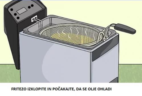 Čiščenje friteze po cvrtju