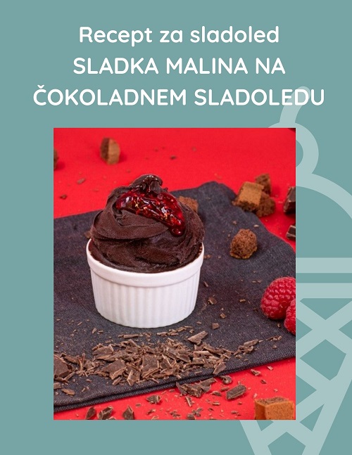 Recept za profesionalni čokoladni sladoled z malinami