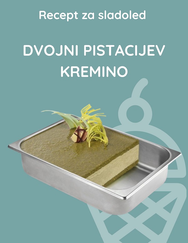 dvojni pistacijev kremino sladoled