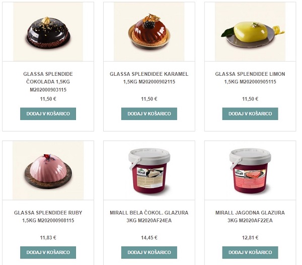 sadne in čokoladne glazure v spletni trgovini makaboshop