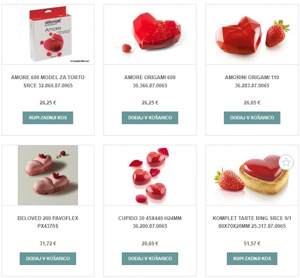Valentinove slaščice v posebnih modelih iz spletne trgovine Makaboshop