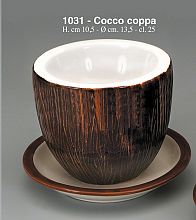 sladoledna skleda v obliki kokosove lupine