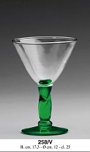 Steklen kozarec, zelen pecelj 250ml ART.258/V