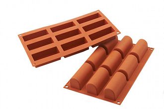 klasičen oranžen silikonski modelček za peko ali zamrzovanje slaščic