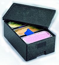 termobox za prenos sladoleda med proizvodnjo in prodajalno