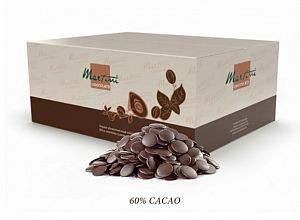 temni čokoladni diski s 60% kakavovega deleža