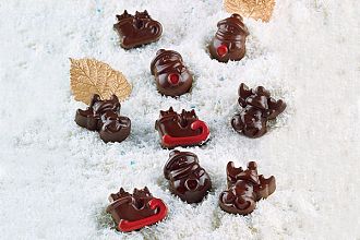 zimski motivi v čokoladni obliki