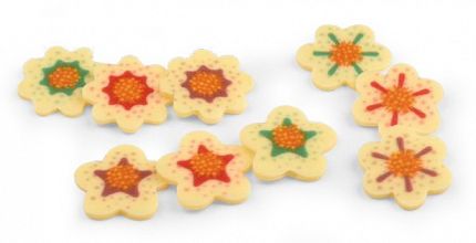 čokoladni dekor v obliki zvezdic