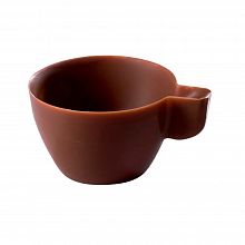 čokoladna skodelica za kavo izdelana s pomočjo polikarbonatnega kalupa