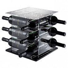 škatlasto oblikovano namizno stojalo za vino in buteljke