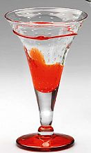 oranžen steklen kozarec za sladoled ali kupe