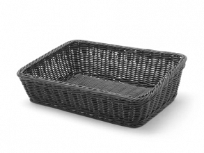 večja črna košara za kruh iz umetnega materiala