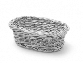 siva košara iz umetnega materiala