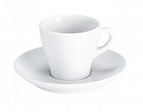 kavna skodelica enjoy za belo kavo skupaj s podstavkom