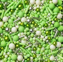 zelen sladkorni posip za slaščice ali deserte