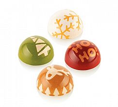 praline z odtisnjenim božičnim motivom