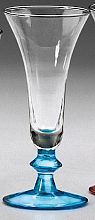 Steklen kozarec, moder pecelj Art.122/A fi10x21,5cm, 250ml