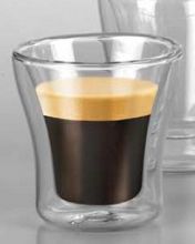 debelostenska steklena skodelica za kavo ali macchiato 