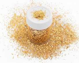 zlate bleščice za uporabo na sladicah, tortah in monoporcijah