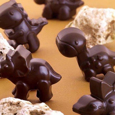 čokoladni dinozavri v velikosti čokoladnih pralin