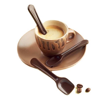čokoladne žličke za mešanje kave