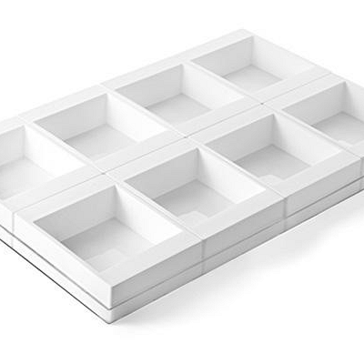 komplet modelov iz tekočega silikona za kvadratne torte