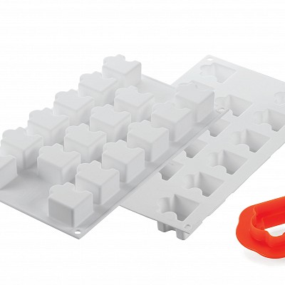 komplet modela in rezalnika za ustvarjanje puzzle slaščice