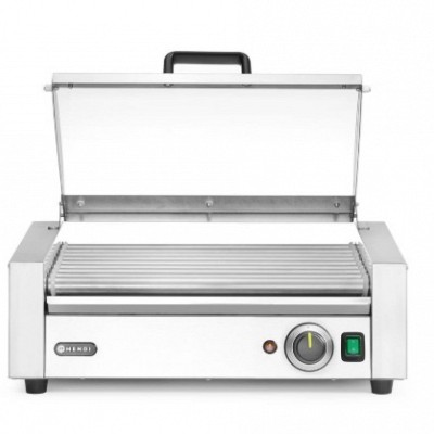 odprt aparat za peko vafljev in klobasic na rolerjih