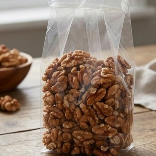 celofanska vrečka z orehovimi jedrci
