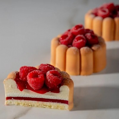 prerez sladice izdelane s silikonskim modelom charme