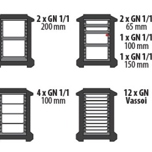 možne postavitve in kombinacije gn posod v izotermični zaboj