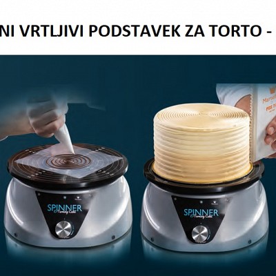 električni vrtljivi podstavek za torto - uporaba