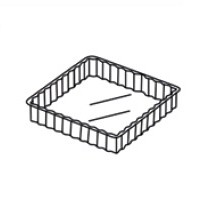 termoformirani monoporcijski kvadratni mini podstavki