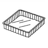 kvadratni monoporcijski pladenjček velik