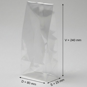 majhne celofanske vrečke za sušena zelišča ali dostavo vzorčkov oziroma mini daril