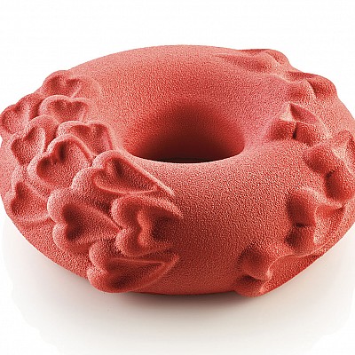 valentinova okrogla slaščica, izdelana s silikonskim modelom passione