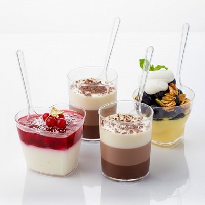 plastične žličke prozorne za sladice v kozarčkih