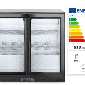 energetska izkaznica za nizek hladilnik z drsnimi vratci