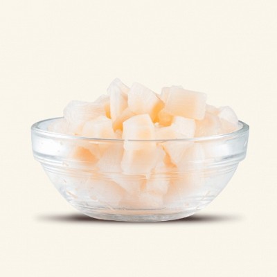 polkandirane kokosove kocke v sirupu