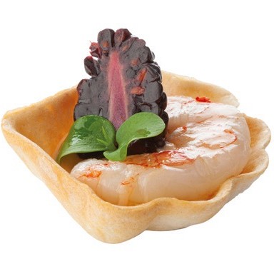 predlog serviranja posodice v obliki školjke pokrovače