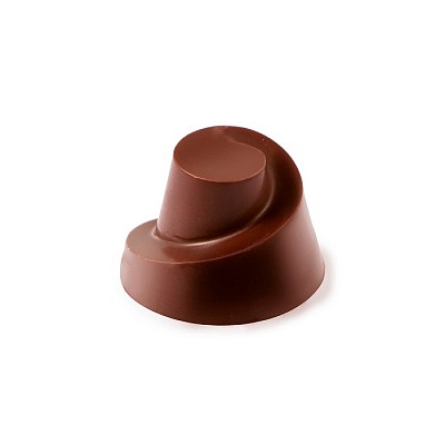 čokoladna pralina izdelana z modelčkom curl