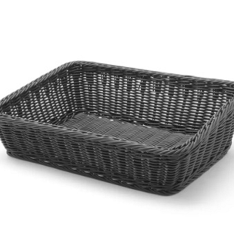 večja črna košara za kruh iz umetnega materiala