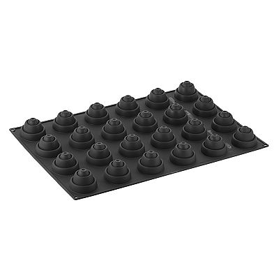 črn model iz silikona za izdelavo slaščic - pogled od spodaj