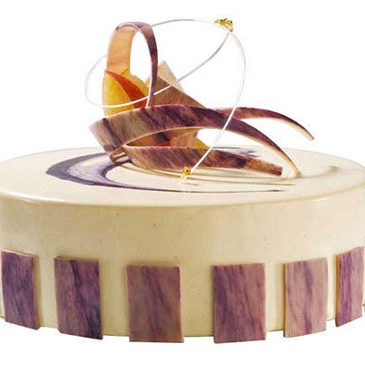 ledena torta izdelana s pomočjo modelčka