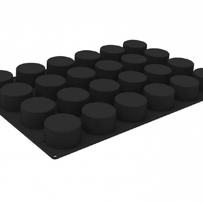 silikomartov črni model iz tekočega silikona za cilindrične slaščice