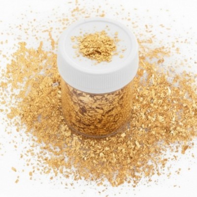 zlate bleščice za uporabo na sladicah, tortah in monoporcijah