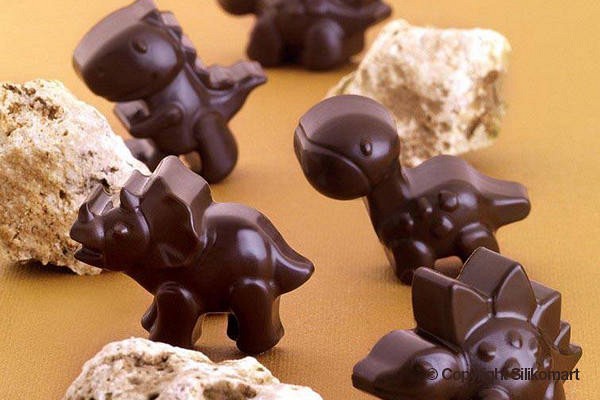 čokoladni dinozavri v velikosti čokoladnih pralin